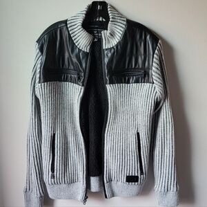 Nick Danger Men's Zip-Up Sweater with Black Accents Size S